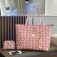 Pink Daily Letters Patchwork Bags