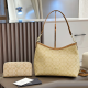 Yellow Brown Daily Letters Zipper Bags
