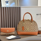 Brown Daily Letters Zipper Bags