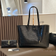 Black Daily Letters Patchwork Bags