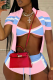 Pink Sexy Zipper Contrast Zipper Collar Short Sleeve Three Pieces