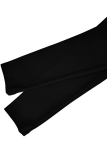 Black Casual Solid Color Zipper O Neck Wrapped Skirt Dresses