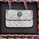Silver Gray Daily Solid Color Sequins Bags