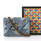 The cowboy blue Daily Solid Color Contrast Bags