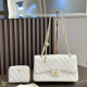 White Daily Letters Patchwork Bags