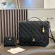 Matte Black Daily Letters Patchwork Bags