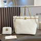 White Daily Letters Zipper Bags