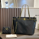 Black Daily Letters Zipper Bags