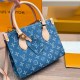 Blue Gray Daily Letters Patchwork Bags