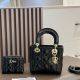 Black Daily Letters Zipper Bags