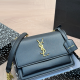 Matte Black Daily Letters Patchwork Bags