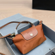 Brown Daily Letters Patchwork Bags
