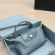 Gray Blue Daily Letters Patchwork Bags