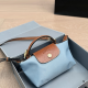 Baby Blue Daily Letters Patchwork Bags