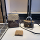 Brown Daily Letters Patchwork Bags