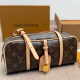 Brown Daily Letters Patchwork Bags