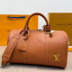 Brown Daily Letters Zipper Bags