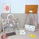 White Daily Letters Patchwork Bags
