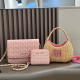 Pink Daily Letters Patchwork Bags