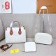 White Daily Letters Patchwork Bags