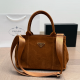 Brown Daily Letters Patchwork Bags