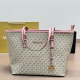 White Pink Daily Letters Metal Accessories Trim Bags