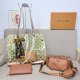Brown Daily Letters Patchwork Bags