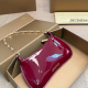 Burgundy Daily Letters Zipper Bags