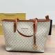 White Brown Daily Letters Metal Accessories Trim Bags