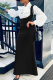 Black Casual Solid Color Pocket Strap Plus Size Dresses