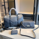 Grey Daily Plaid Letters Patchwork Bags
