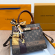 Brown Daily Letters Patchwork Bags