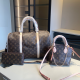 Brown Daily Letters Patchwork Bags