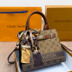 Yellow Brown Daily Letters Patchwork Bags