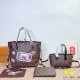 Brown Daily Letters Patchwork Bags