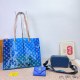 Blue Daily Letters Patchwork Bags