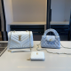 White Blue Daily Letters Chains Bags