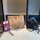 Khaki Daily Letters Patchwork Bags