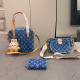 Blue Letters Patchwork Bags