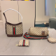 Khaki Daily Letters Patchwork Bags