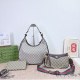 Khaki Daily Letters Zipper Bags