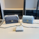 Gray Blue Daily Letters Patchwork Bags