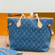 Blue Daily Letters Patchwork Bags