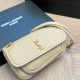 Beige Daily Letters Patchwork Bags