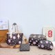 Brown Daily Letters Patchwork Bags