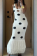 White Sexy Polka Dot Fringed Trim Spaghetti Strap Long Dresses