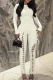 White Sexy Solid Color Cross Straps O Neck Skinny Jumpsuits