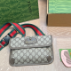 Brown Daily Letters Patchwork Bags