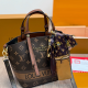 Brown Daily Letters Patchwork Bags