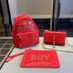 Red Daily Letters Hot Drill Bags